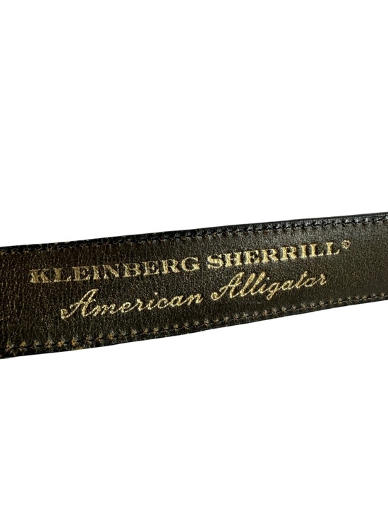 Genuine Vintage KLEINBERG SHERRILL Black Alligator Belt Size 34 1986 Unisex main image 11